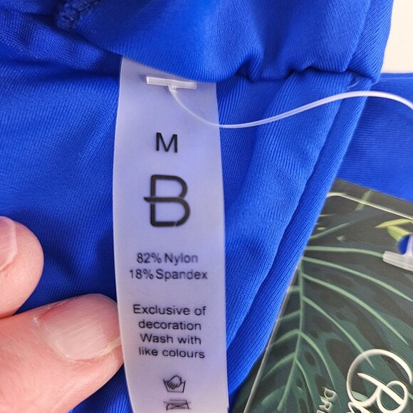 Blooming Jelly Womens Blue Knot High-Rise Two-Piece Bikini Swimsuit Size Medium - Picture 8 of 9